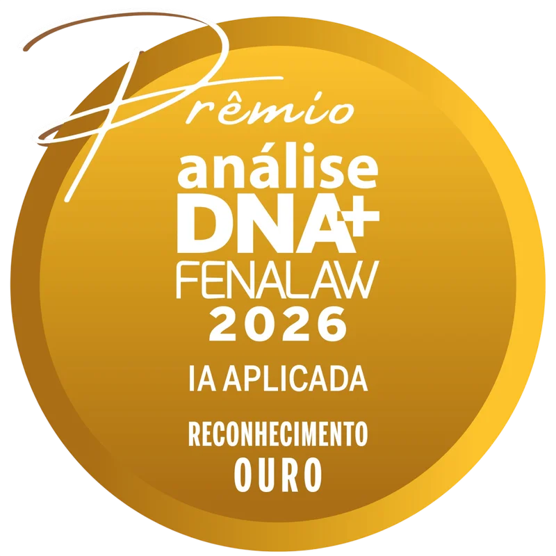 Prêmio Análise DNA+ FENALAW 2026 - IA Aplicada Reconhecimento Ouro